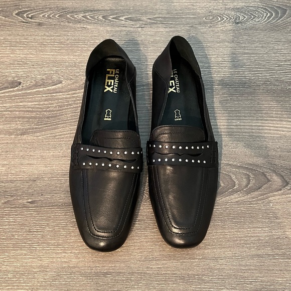 le chateau Shoes - Black leather loafers